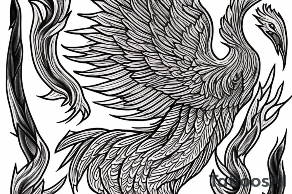 I would like a colored phoenix tattoo on the ribs for a woman tattoo idea