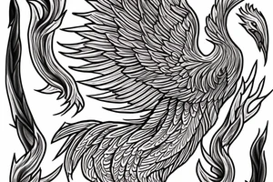 I would like a colored phoenix tattoo on the ribs for a woman tattoo idea