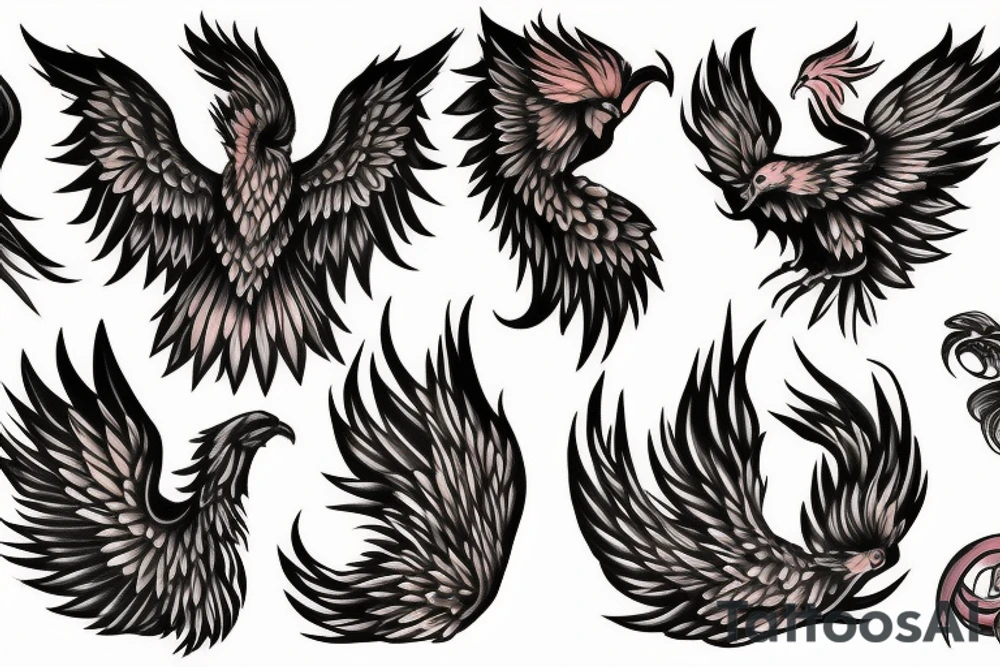 I would like a colored phoenix tattoo on the ribs for a woman tattoo idea