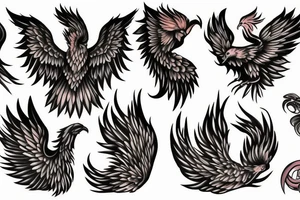 I would like a colored phoenix tattoo on the ribs for a woman tattoo idea