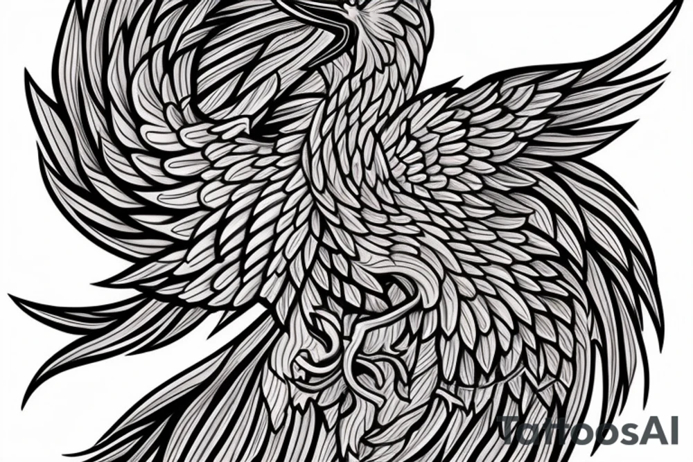 I would like a colored phoenix tattoo on the ribs for a woman tattoo idea