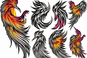 I would like a colored phoenix tattoo on the ribs for a woman tattoo idea