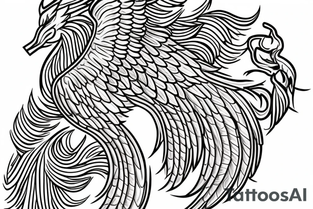 I would like a colored phoenix tattoo on the ribs for a woman tattoo idea