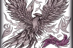 I would like a colored phoenix tattoo on the ribs for a woman tattoo idea