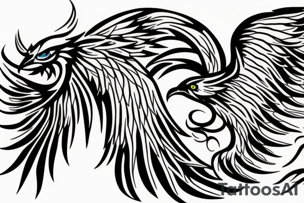 I would like a colored phoenix tattoo on the ribs for a woman tattoo idea