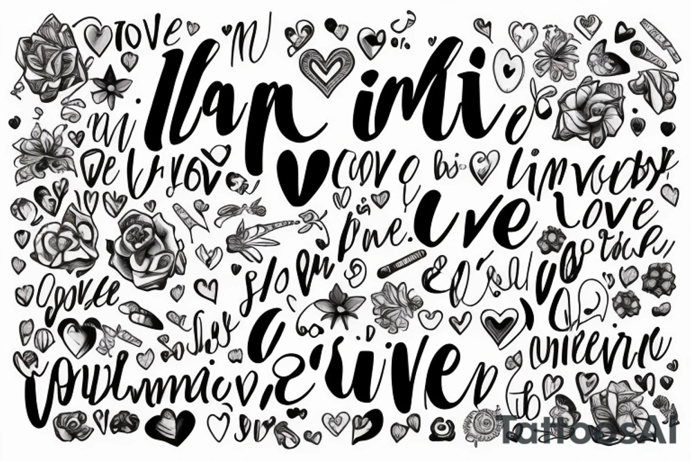 I am Love, abundance, visionary and disciplined and I’m committed to share my purpose to inspire love and connection tattoo idea