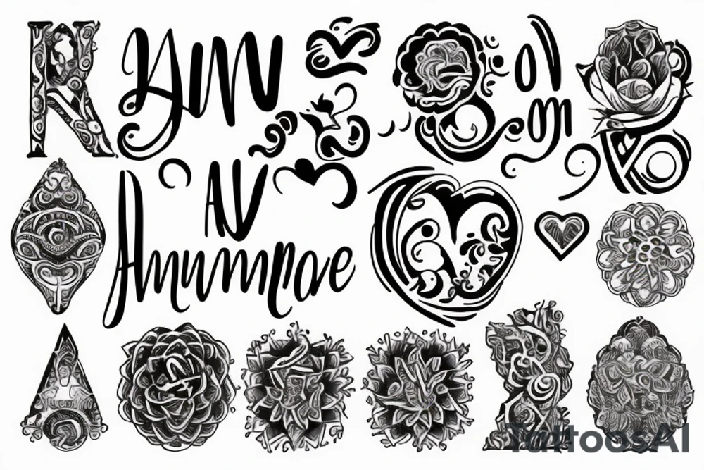 I am Love, abundance, vision and discipline tattoo idea