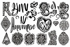I am Love, abundance, vision and discipline tattoo idea