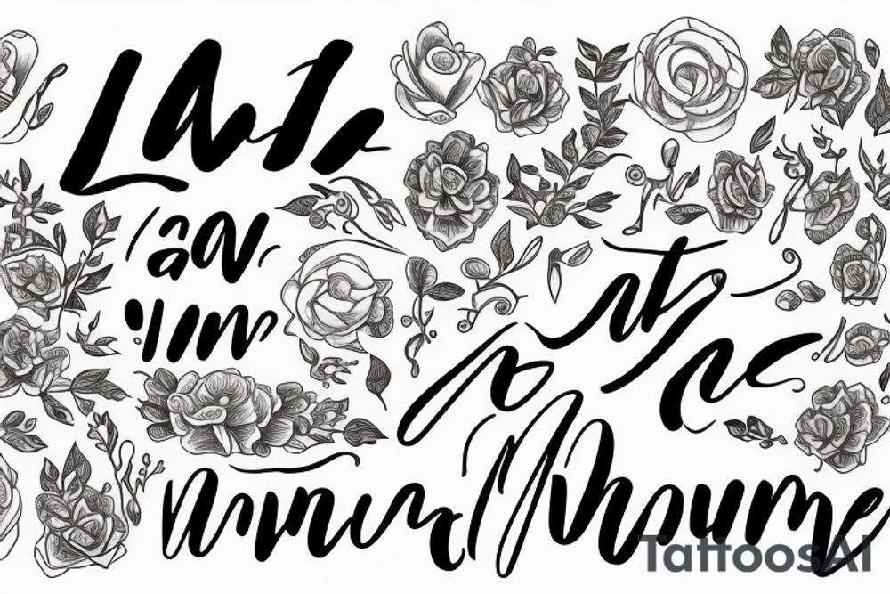 I am Love, abundance, vision and discipline tattoo idea