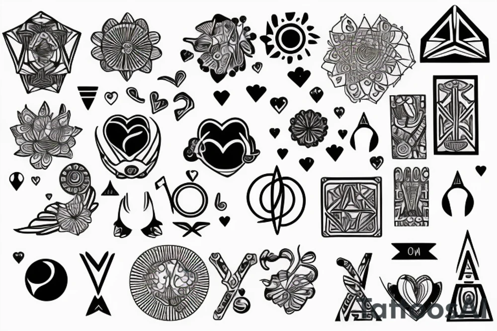 I am Love, abundance, vision and discipline tattoo idea
