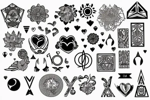 I am Love, abundance, vision and discipline tattoo idea