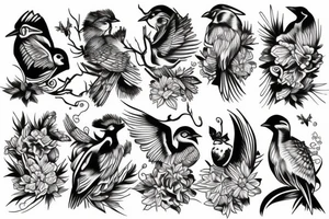 clouds
birds tattoo idea
