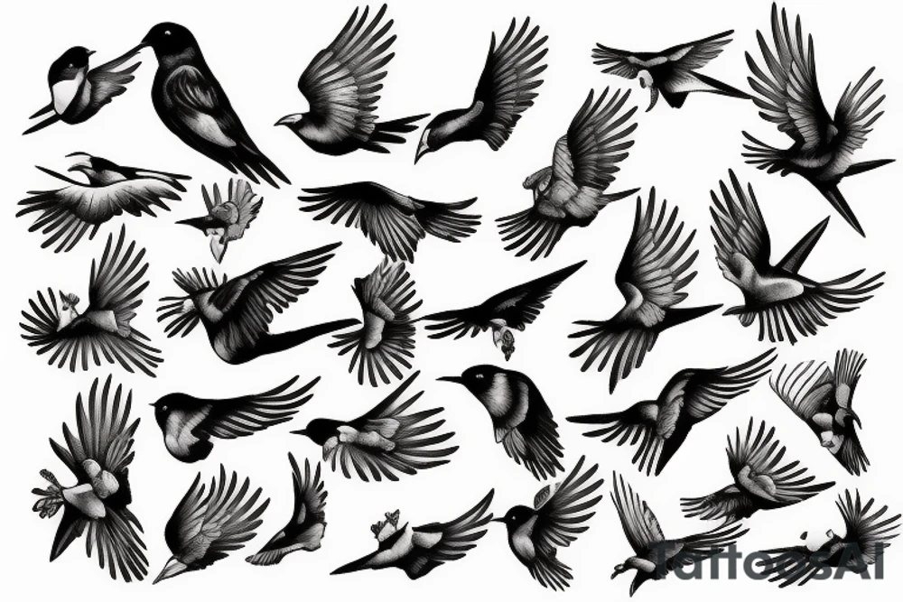clouds
birds tattoo idea