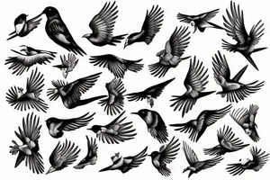 clouds
birds tattoo idea