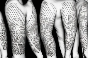 black linework clouds on a all white backround tattoo idea