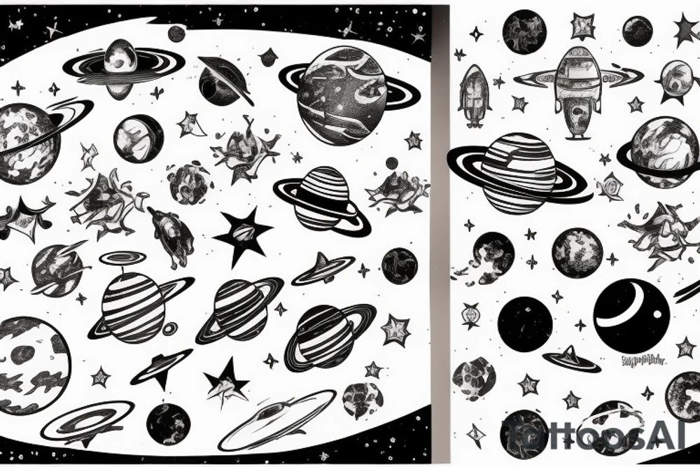 University of Central Florida space theme tattoo idea
