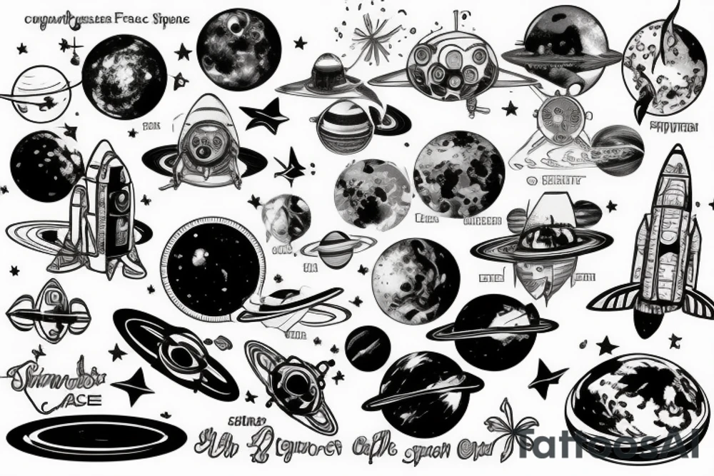 University of Central Florida space theme tattoo idea