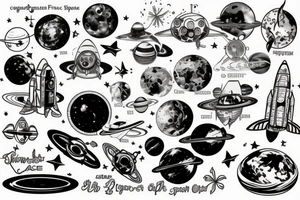 University of Central Florida space theme tattoo idea