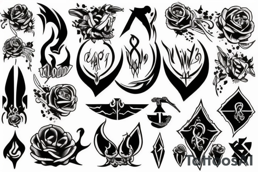 War and blood tattoo idea