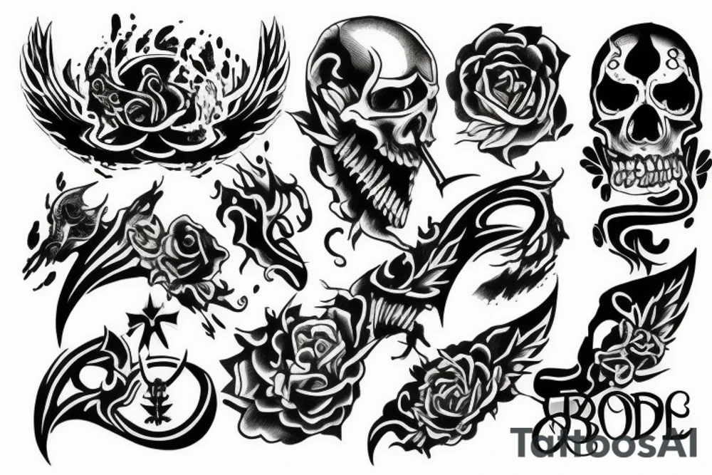 War and blood tattoo idea