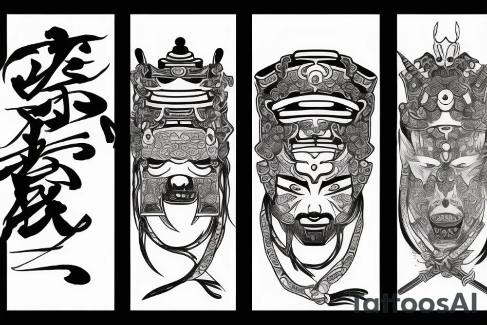 Samurai muriendo tattoo idea