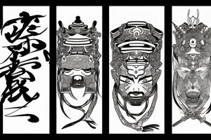 Samurai muriendo tattoo idea