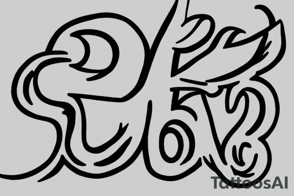Minimalistic, simple letter C and dove outline tattoo idea Minimalistic, simple letter C and dove outline tattoo idea