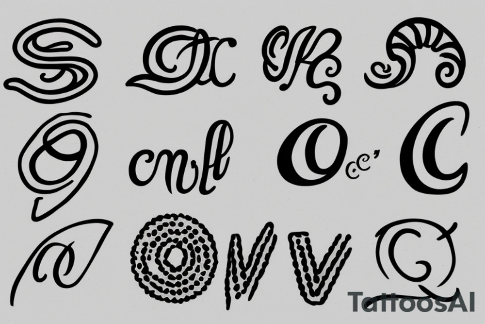 Minimalistic, simple letter C tattoo idea