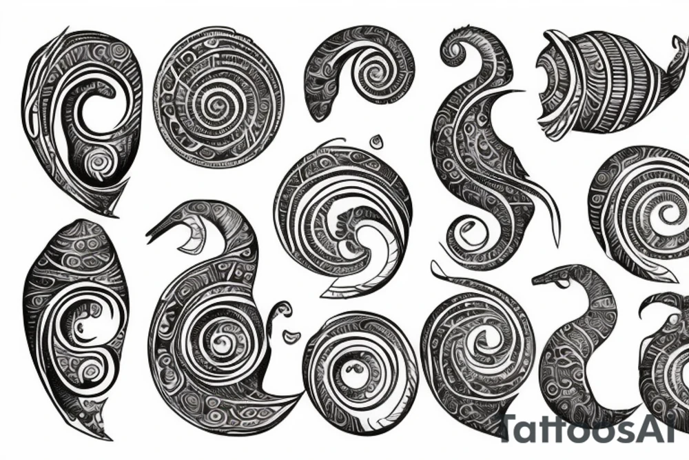 Tribal Nautilus tattoo idea