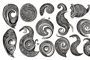Tribal Nautilus tattoo idea