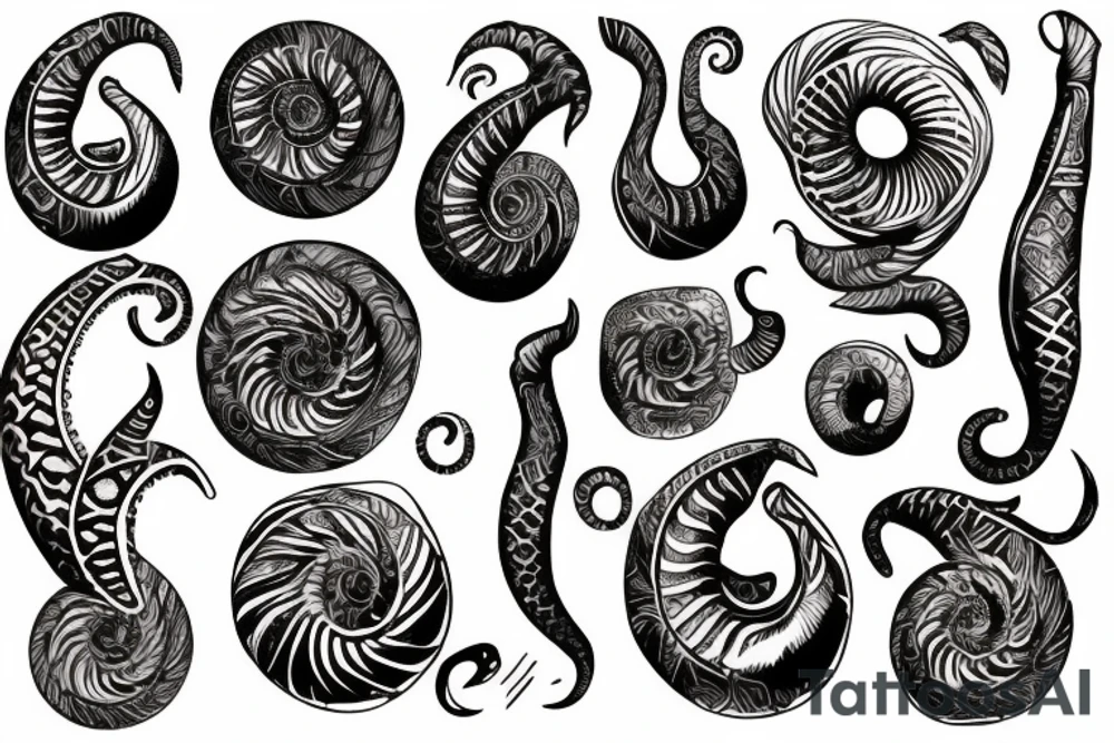 Tribal Nautilus tattoo idea