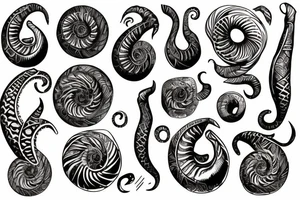 Tribal Nautilus tattoo idea