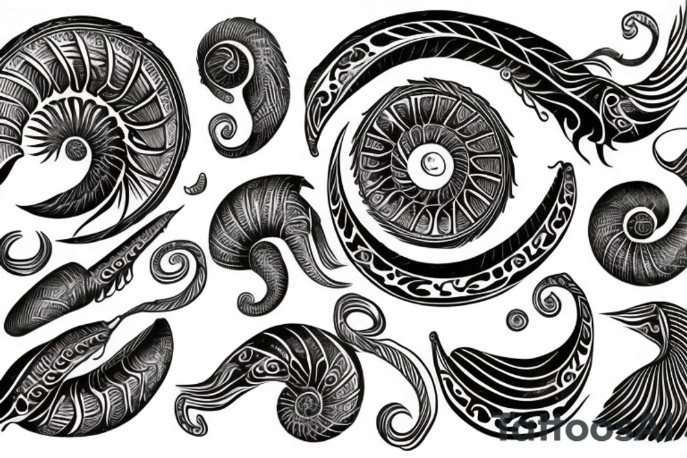 Chambered nautilus tattoo idea