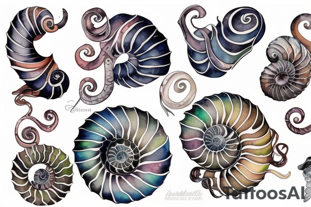 Chambered nautilus tattoo idea