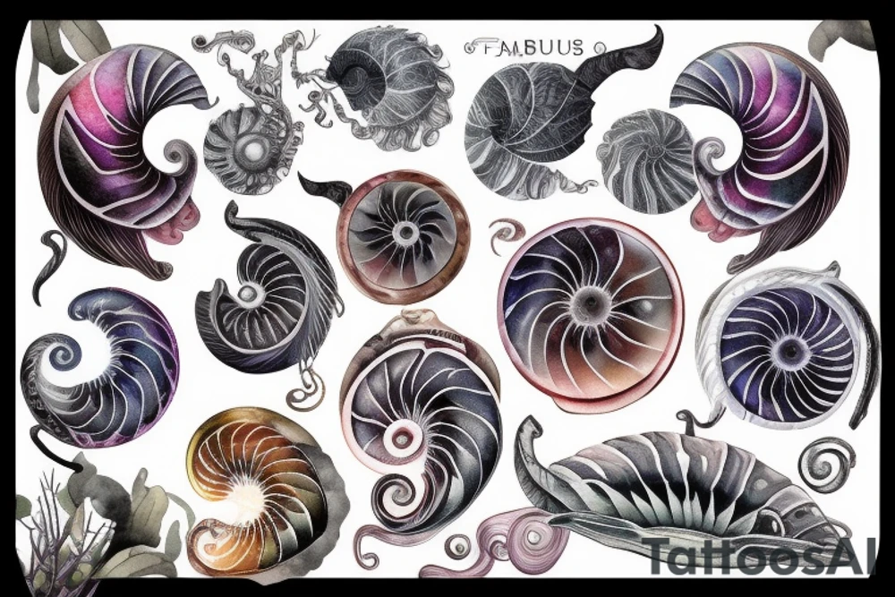 Chambered nautilus tattoo idea