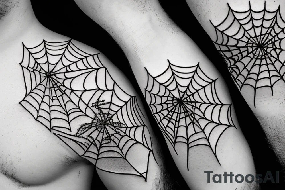 spider web tattoo idea