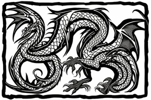 dragon on knee tattoo idea