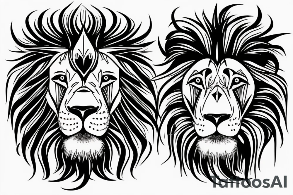 a Lion face that seems a little sad, tattoo idea a Lion face that seems a little sad, tattoo idea