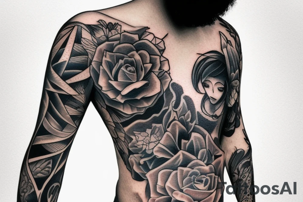 a sad person tattoo idea