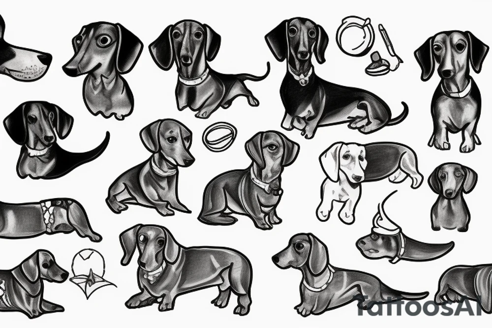 Dachshund tattoo idea