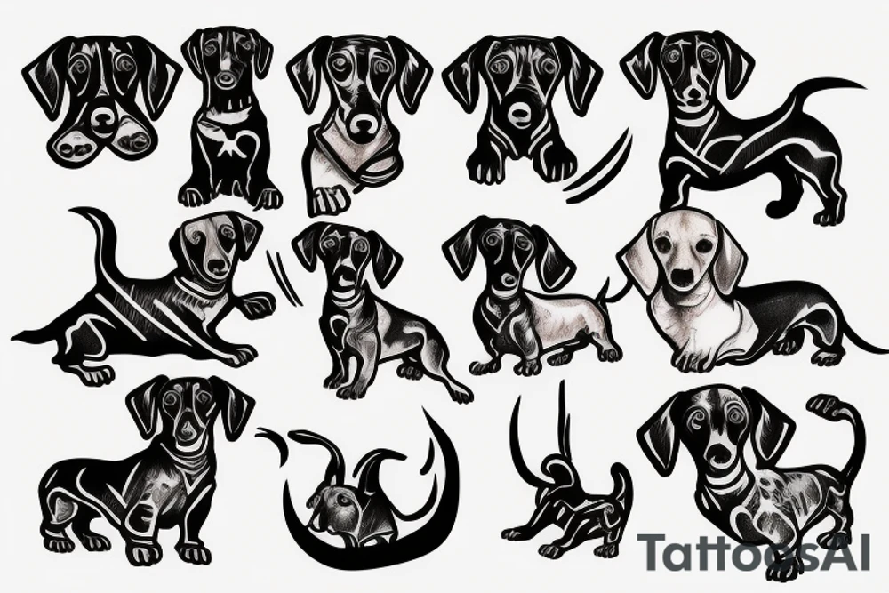 Dachshund tattoo idea