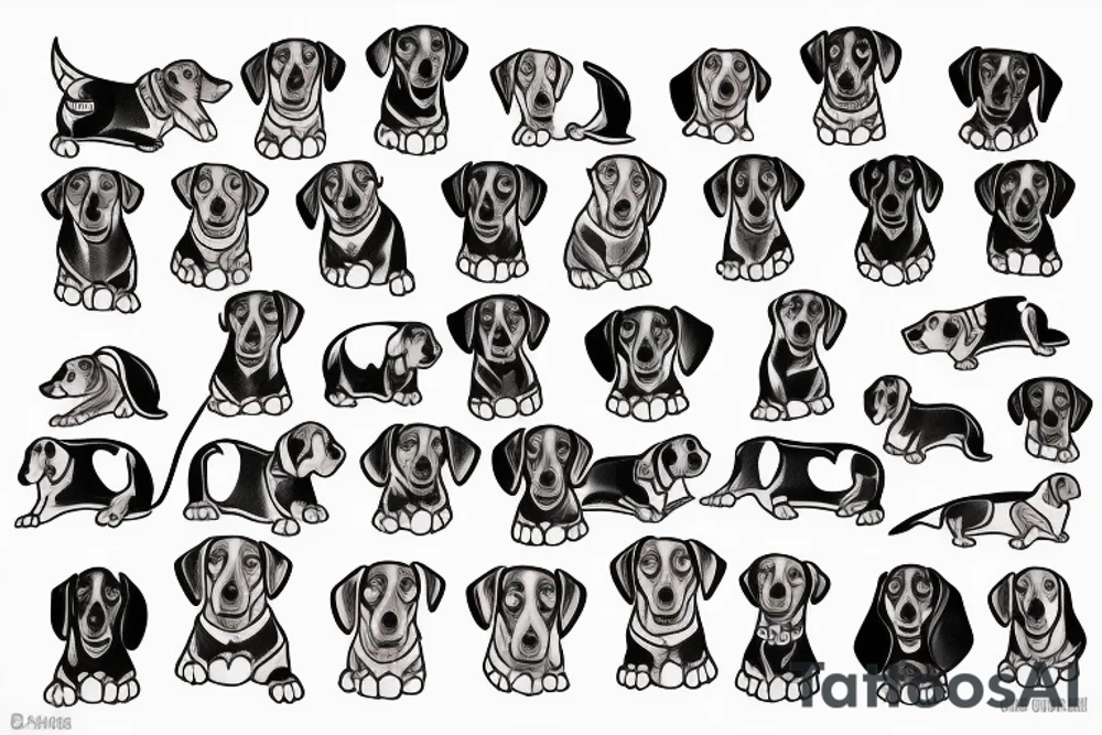 Dachshund tattoo idea