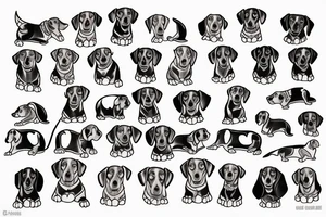 Dachshund tattoo idea