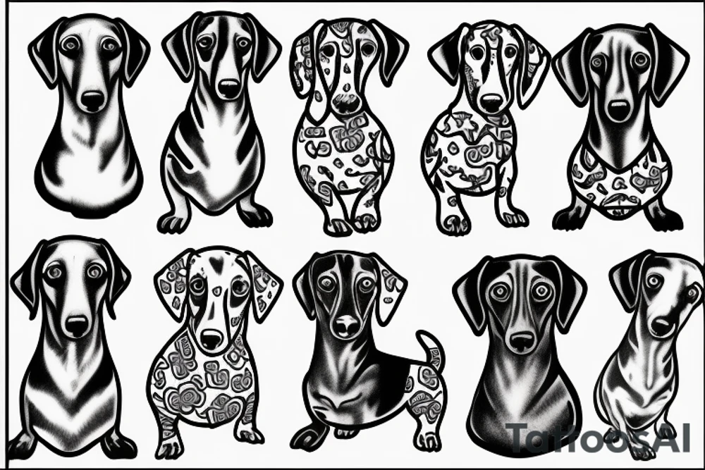 Dachshund tattoo idea