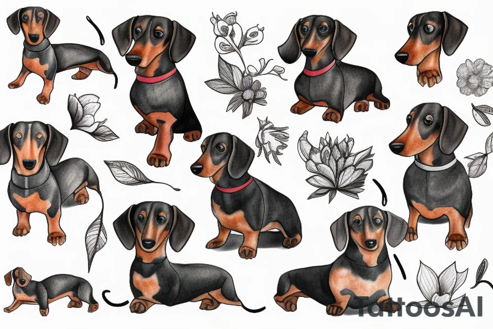 Dachshund tattoo idea