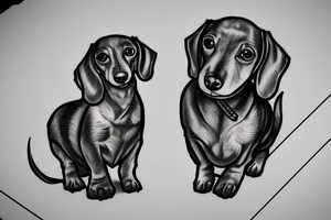 Dachshund holding Mjölnir tattoo idea