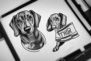 Thor as a Dachshund tattoo idea
