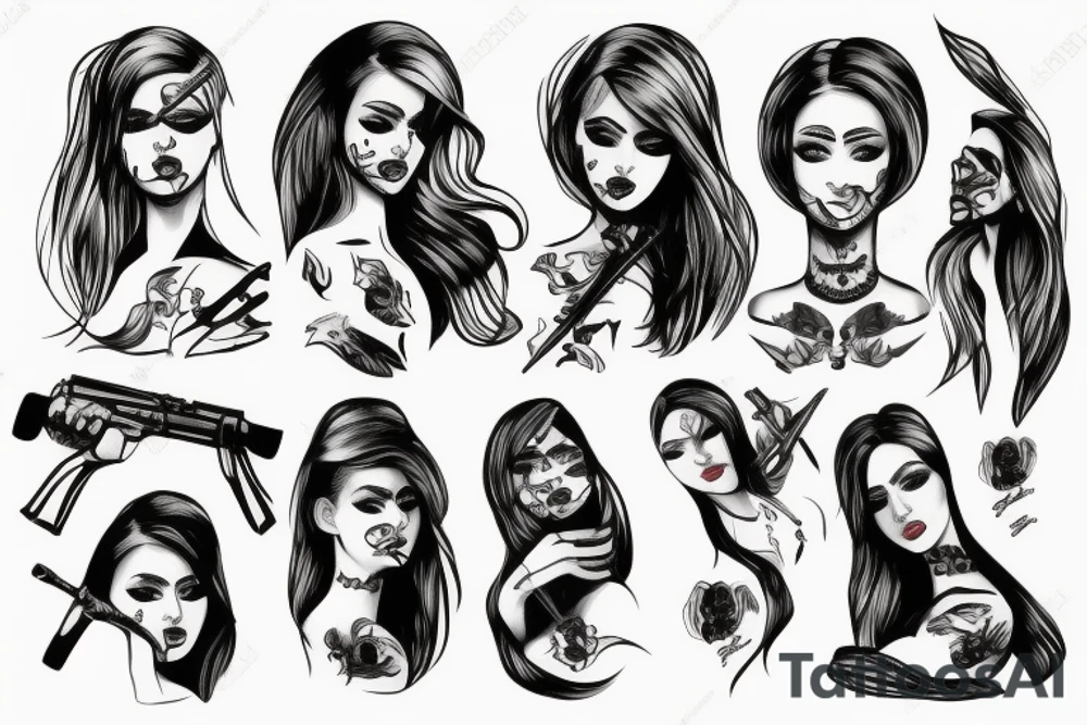 Ukraine women war tattoo idea