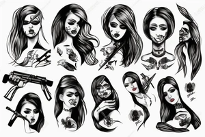 Ukraine women war tattoo idea