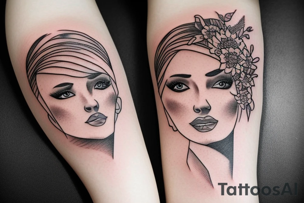 Ukrainian women, no flowers tattoo idea